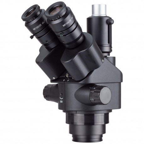 Amscope Microscope Stereo 7X-45X - AmScope 7X-45X أسود Simul-Focal ثلاثي العينيات