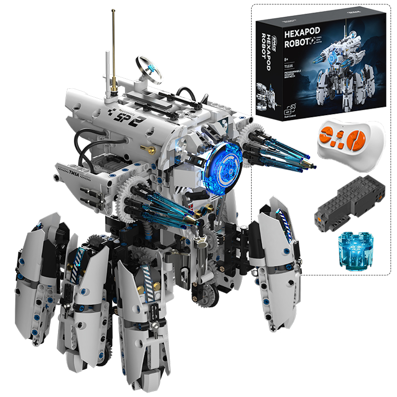 Science Robot - روبوت سداسي الأرجل للبرمجة التقنية، مكعبات