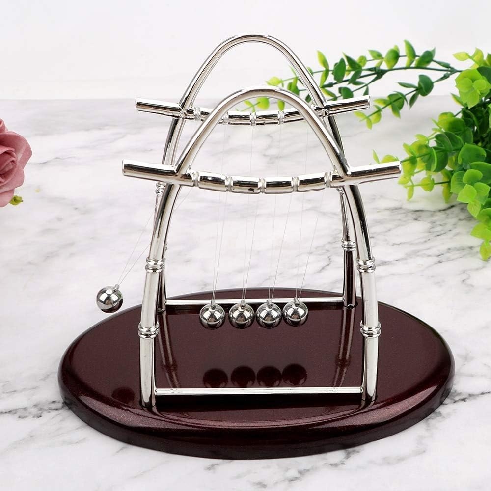 Newton Cradle Large - نيوتن مهد التوازن الصلب كرات الحركة