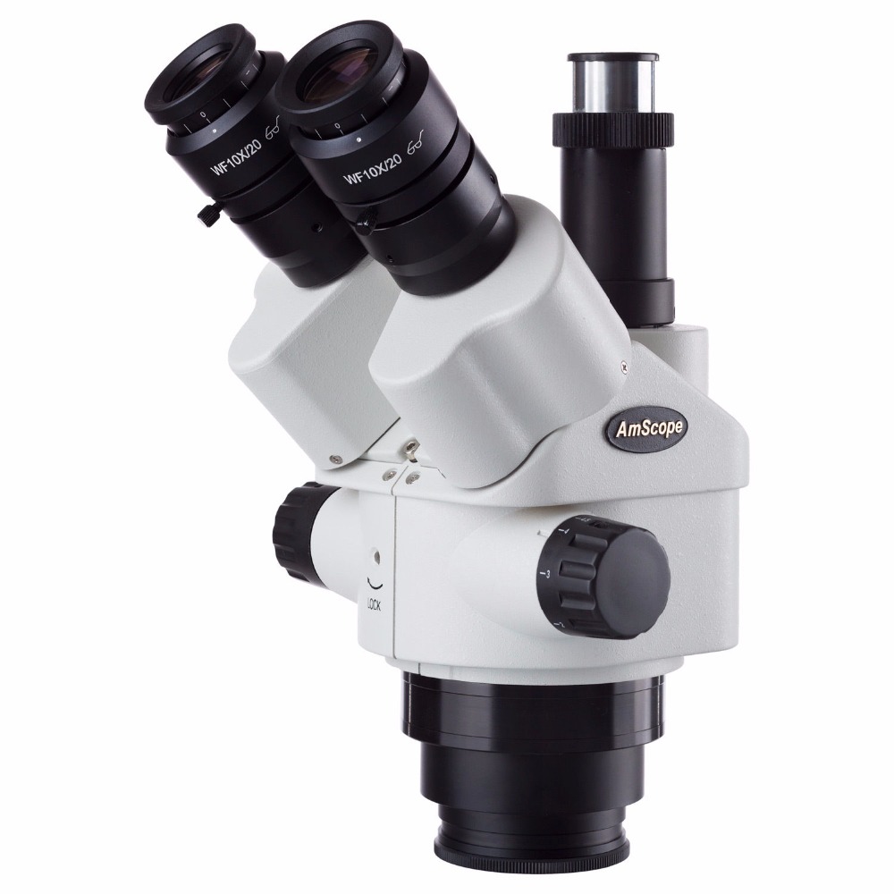 Amscope Microscope Stereo 7X-45X - AmScope 7X-45X Simul-Focal ثلاثي العينيات تكبير