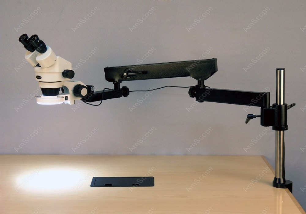 مجهر ستيريو ثنائي العينية من A - مراجعة Amscope Microscope Stereo 7X-45X وسعره