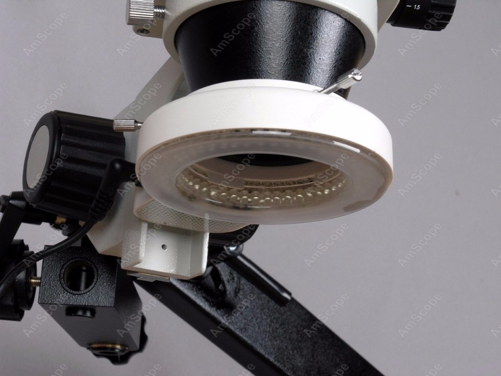 مجهر ستيريو ثنائي العينية من A - مراجعة Amscope Microscope Stereo 7X-45X وسعره